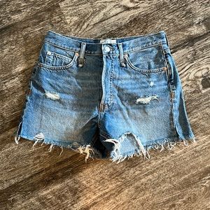 Free People Denim High Waisted Shorts